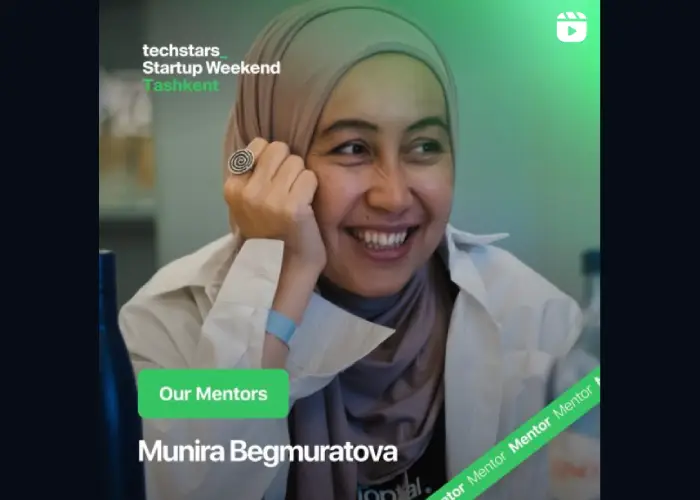 Mentor at startup weekend, Munira Begmuratova